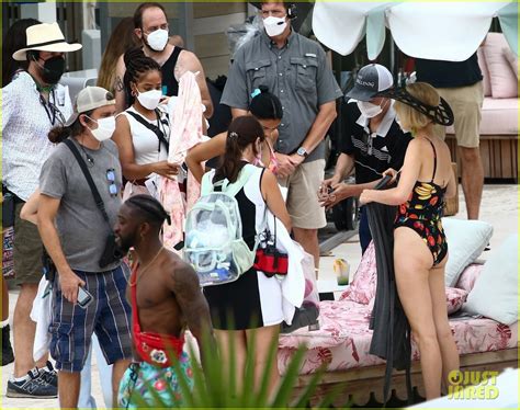 Camila Mendes & Maya Hawke Lounge In Swimwear While